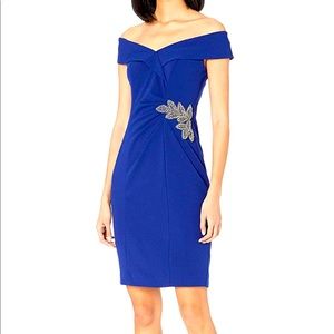 Alex Evenings Off The Shoulder Cocktail Dress